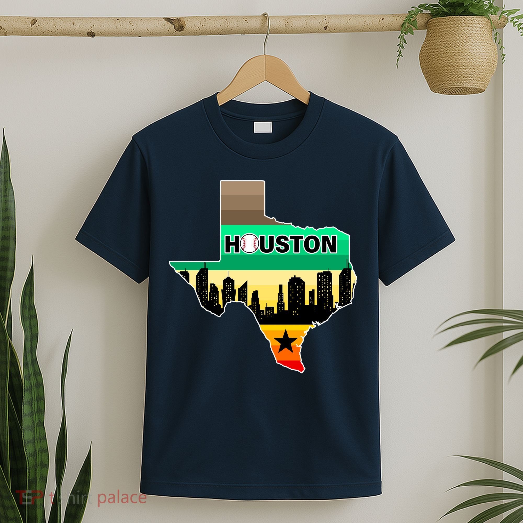 Huston Texas Baseball City Logo T-Shirt
