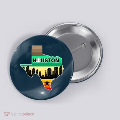 Huston Texas Baseball City Logo Button