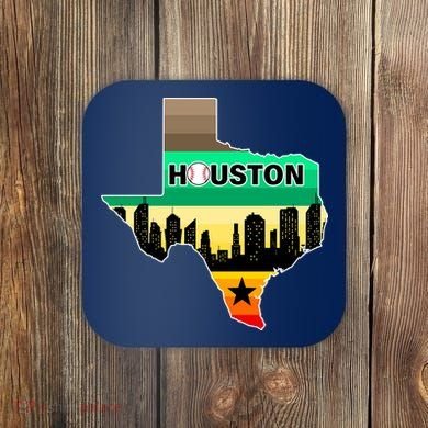 Huston Texas Baseball City Logo Coaster