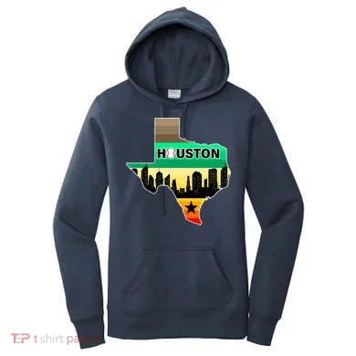 Huston Texas Baseball City Logo Women's Hoodie