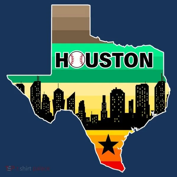 Huston Texas Baseball City Logo Women's Hoodie