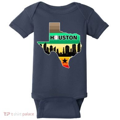 Huston Texas Baseball City Logo Baby Bodysuit