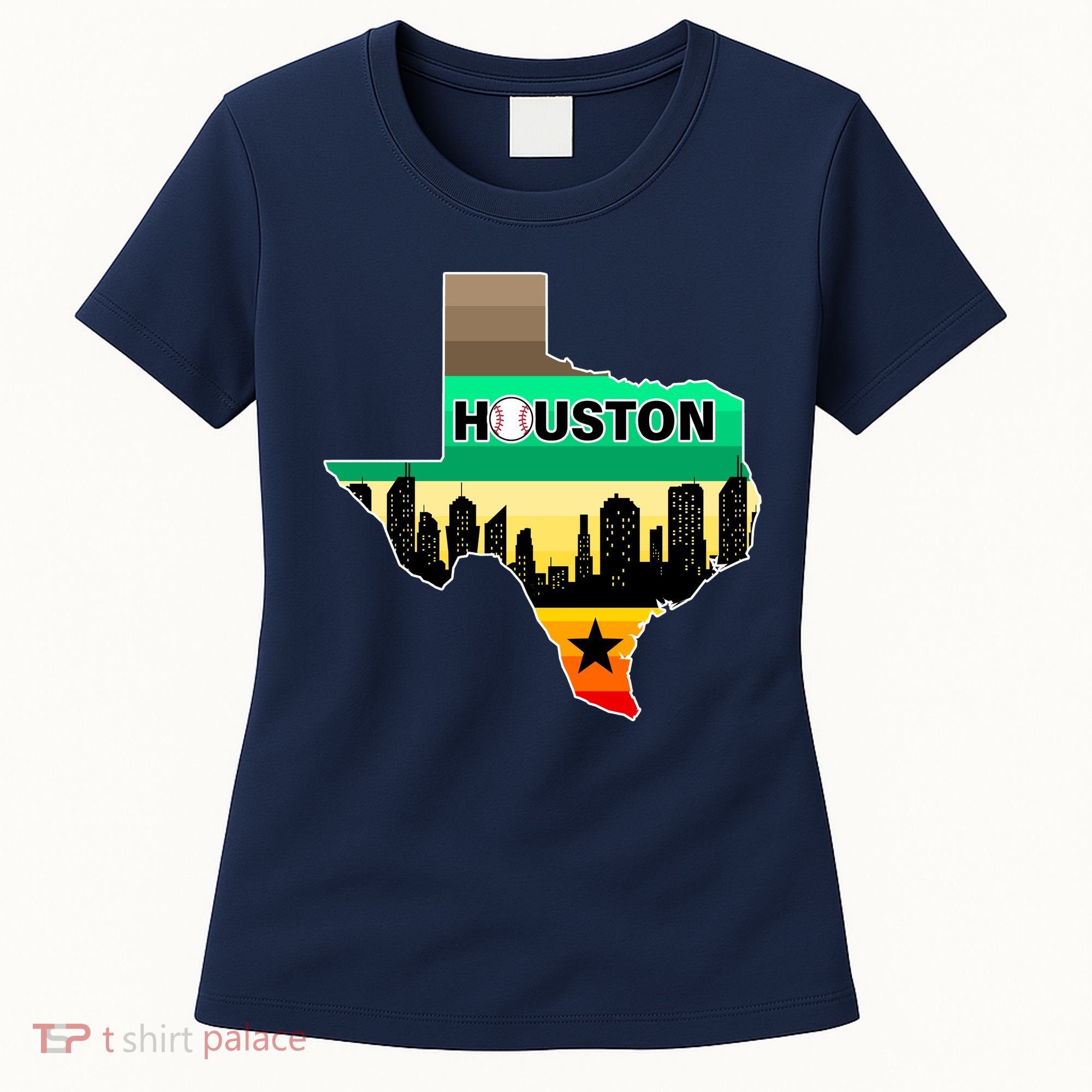 Huston Texas Baseball City Logo Women's T-Shirt