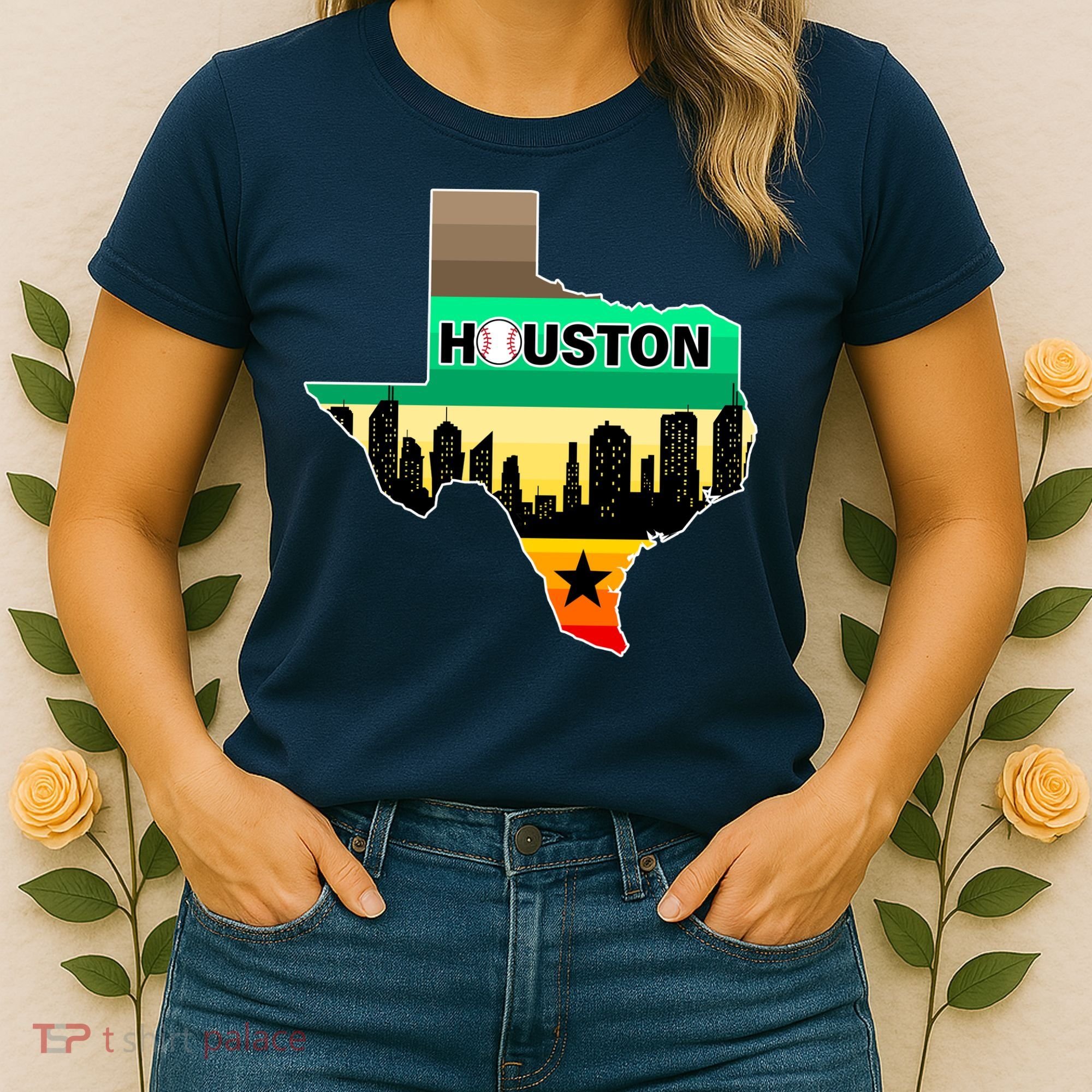 Huston Texas Baseball City Logo Women's T-Shirt