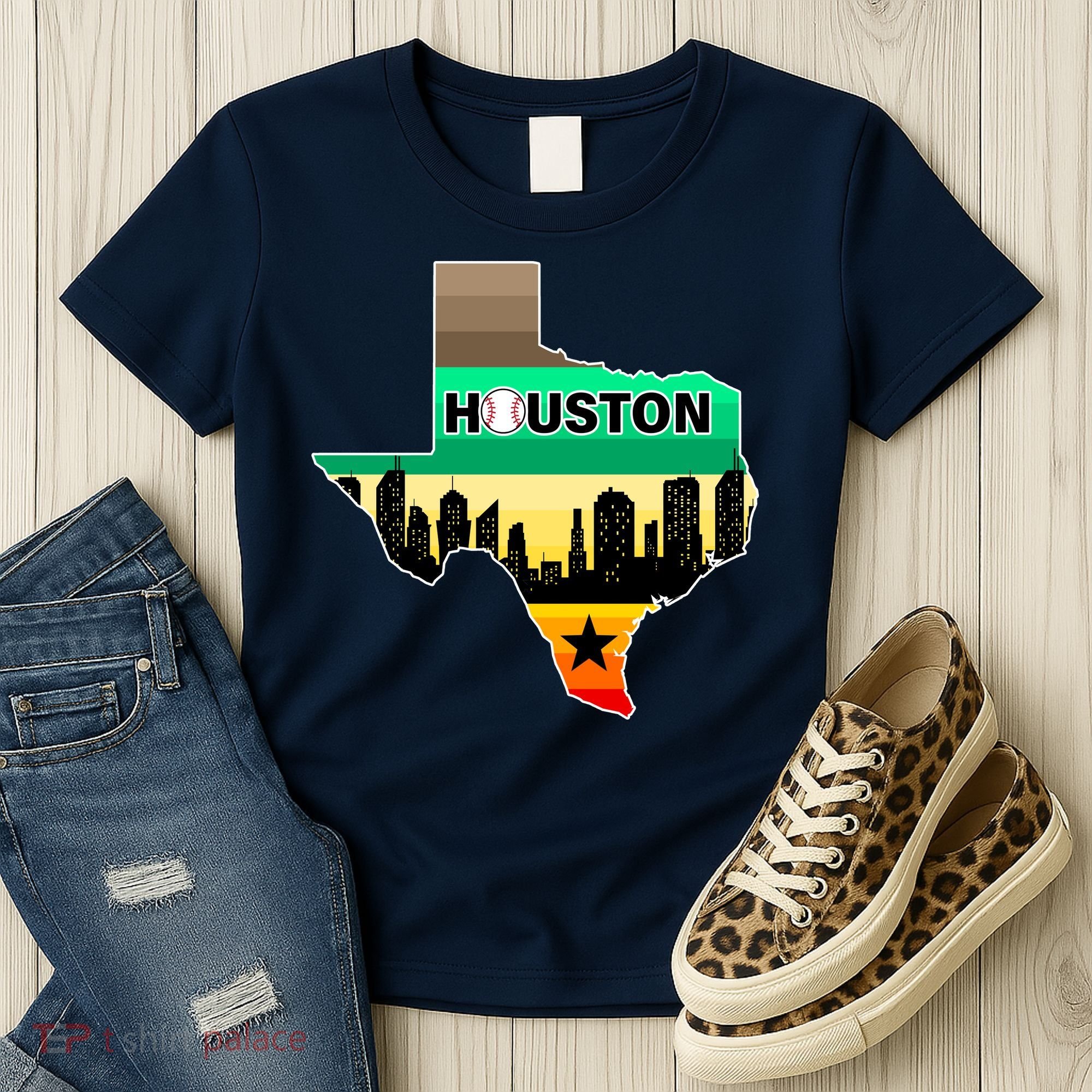 Huston Texas Baseball City Logo Women's T-Shirt