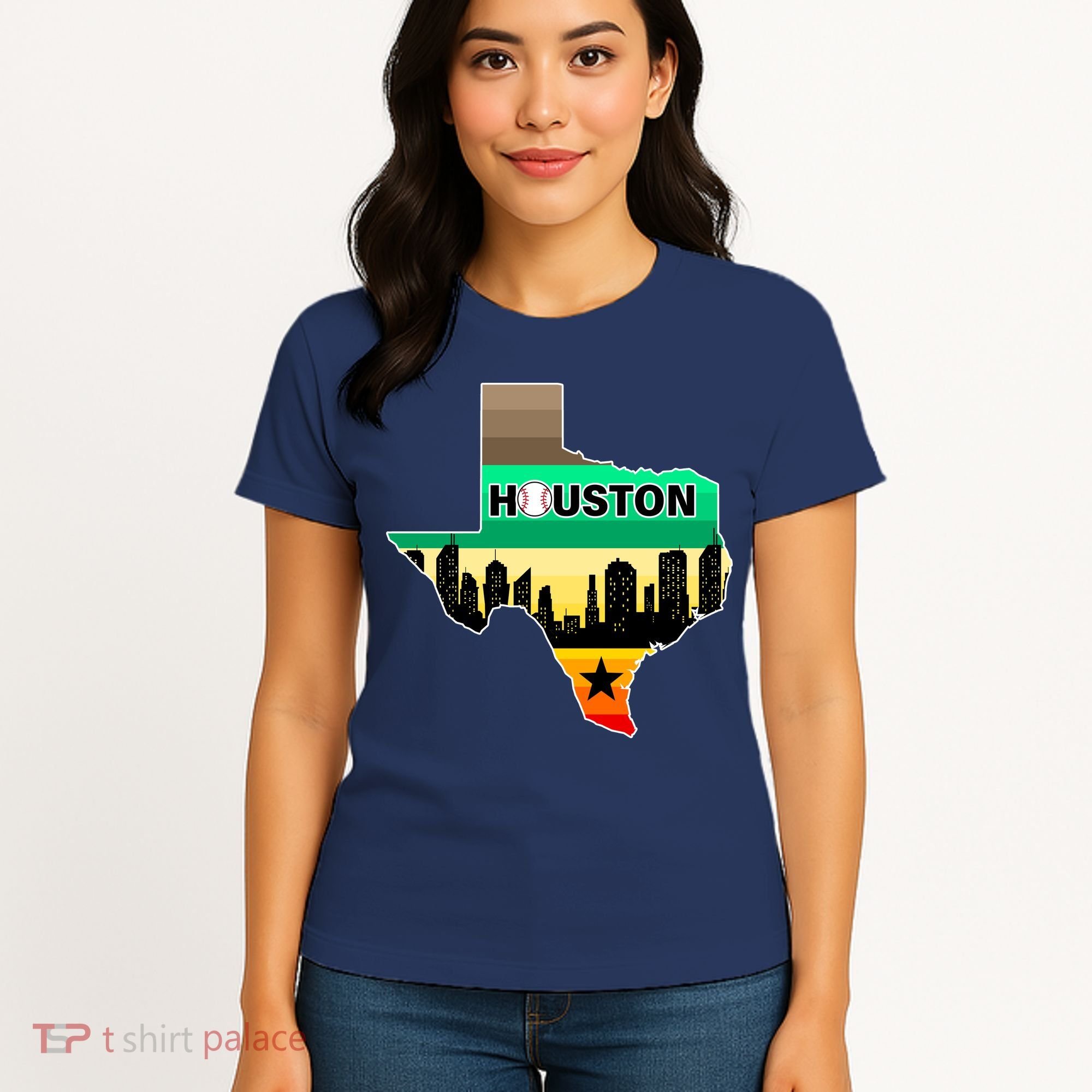 Huston Texas Baseball City Logo Women's T-Shirt