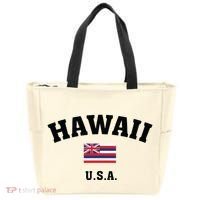 Hawaii Usa With American Flag Tote Bag thumb 0