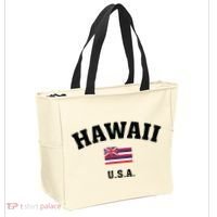Hawaii Usa With American Flag Tote Bag thumb 2