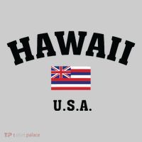 Hawaii Usa With American Flag T-Shirt thumb 2
