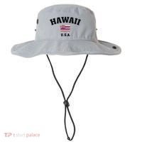 Hawaii Usa With American Flag Bucket Hat thumb 0
