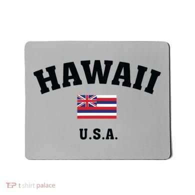 Hawaii Usa With American Flag Mousepad