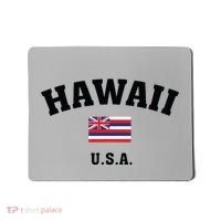 Hawaii Usa With American Flag Mousepad thumb 0