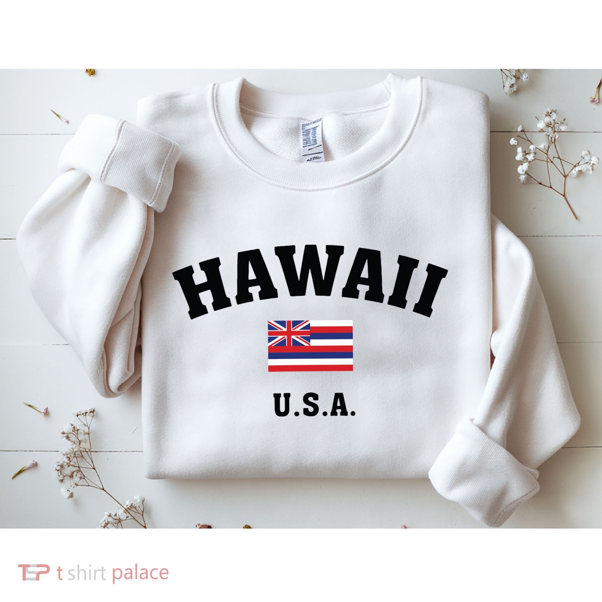 Hawaii Usa With American Flag Sweatshirt
