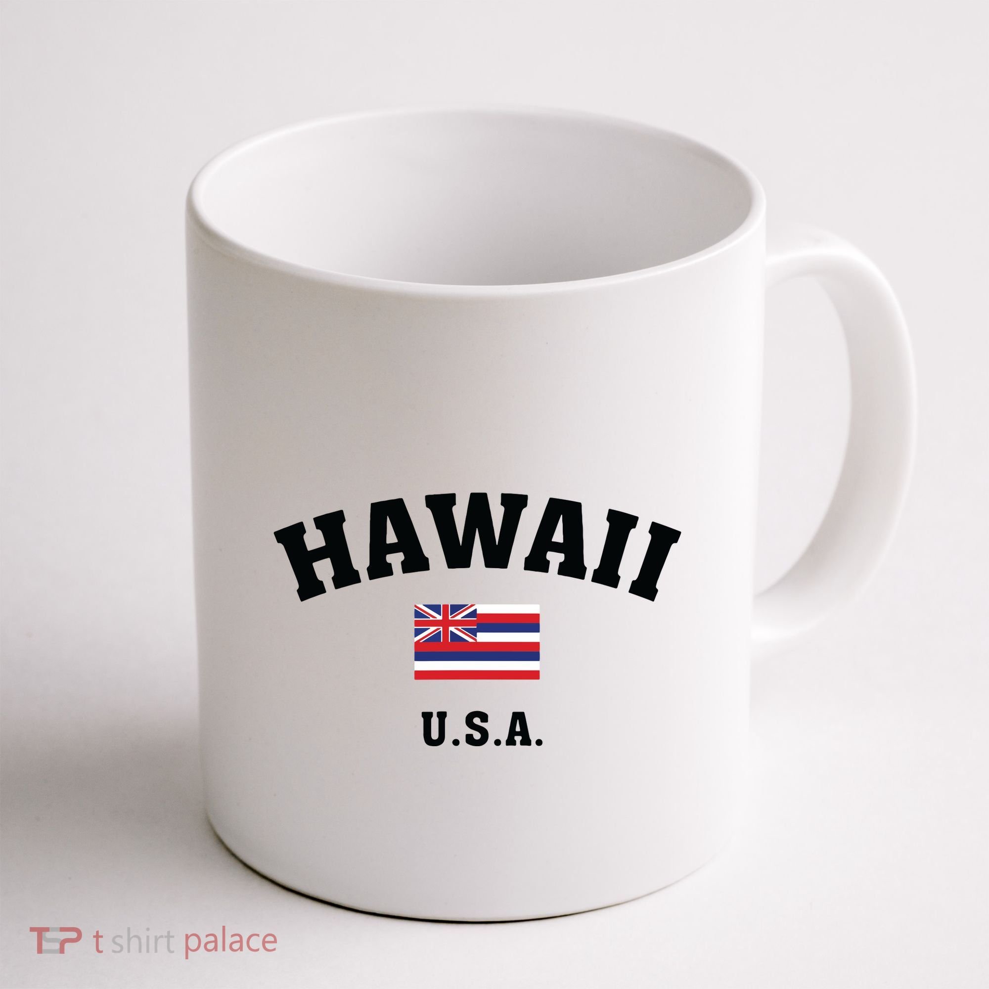 Hawaii Usa With American Flag Coffee Mug
