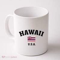 Hawaii Usa With American Flag Coffee Mug thumb 0