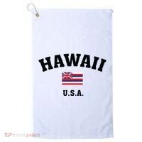 Hawaii Usa With American Flag Golf Towel thumb 0