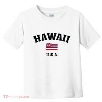 Hawaii Usa With American Flag Toddler T-Shirt thumb 0
