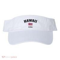 Hawaii Usa With American Flag Visor thumb 0
