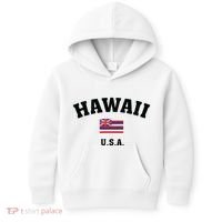 Hawaii Usa With American Flag Kids Hoodie thumb 0