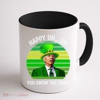 Happy Uh You Know The Thing Joe Biden Clover St Patricks Day Coffee Mug thumb 1