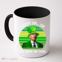 Happy Uh You Know The Thing Joe Biden Clover St Patricks Day Coffee Mug thumb 0