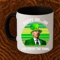 Happy Uh You Know The Thing Joe Biden Clover St Patricks Day Coffee Mug thumb 2