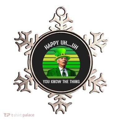 Happy Uh You Know The Thing Joe Biden Clover St Patricks Day Ornament