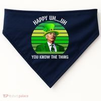 Happy Uh You Know The Thing Joe Biden Clover St Patricks Day USA-Made Doggie Bandana thumb 0