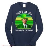 Happy Uh You Know The Thing Joe Biden Clover St Patricks Day Long Sleeve Shirt thumb 0