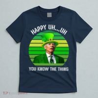 Happy Uh You Know The Thing Joe Biden Clover St Patricks Day T-Shirt thumb 5