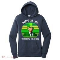 Happy Uh You Know The Thing Joe Biden Clover St Patricks Day Women's Hoodie thumb 0