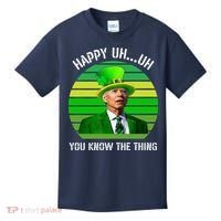 Happy Uh You Know The Thing Joe Biden Clover St Patricks Day Kids T-Shirt thumb 0