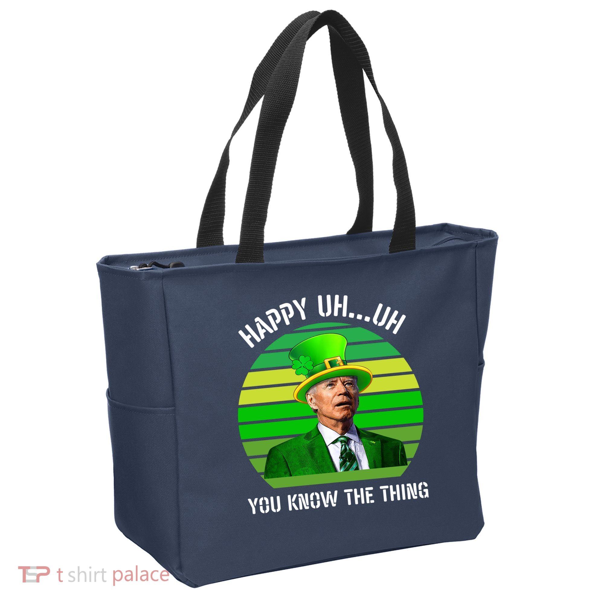 Happy Uh You Know The Thing Joe Biden Clover St Patricks Day Tote Bag