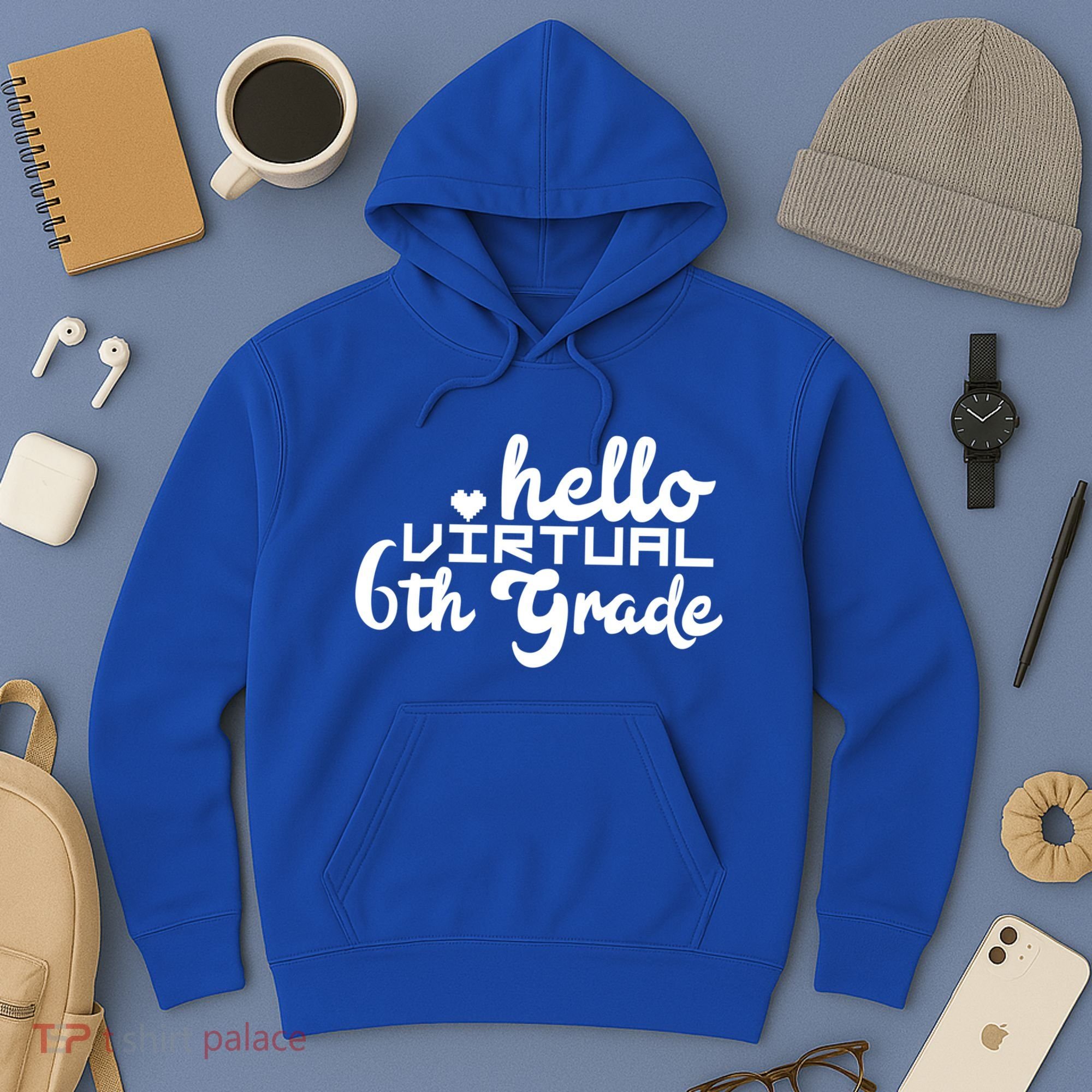 Hello Virtual 6Th Grade Distance Learning Sixth Grade Gift Hoodie