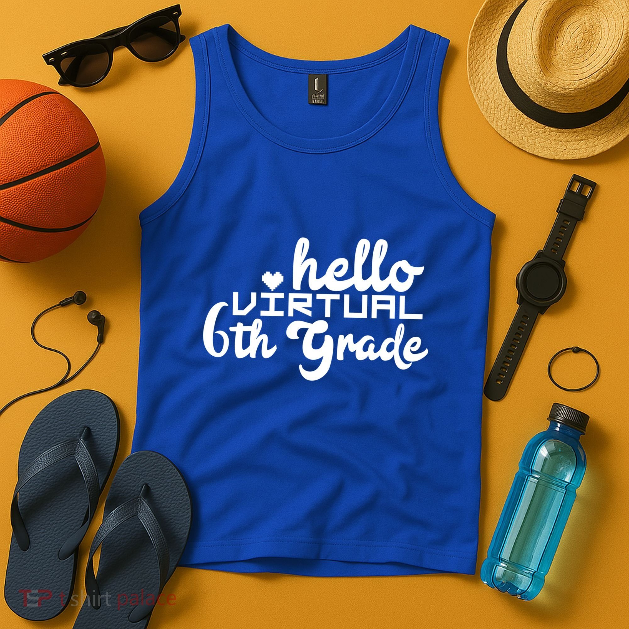 Hello Virtual 6Th Grade Distance Learning Sixth Grade Gift Tank Top