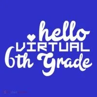 Hello Virtual 6Th Grade Distance Learning Sixth Grade Gift Kids Hoodie thumb 5