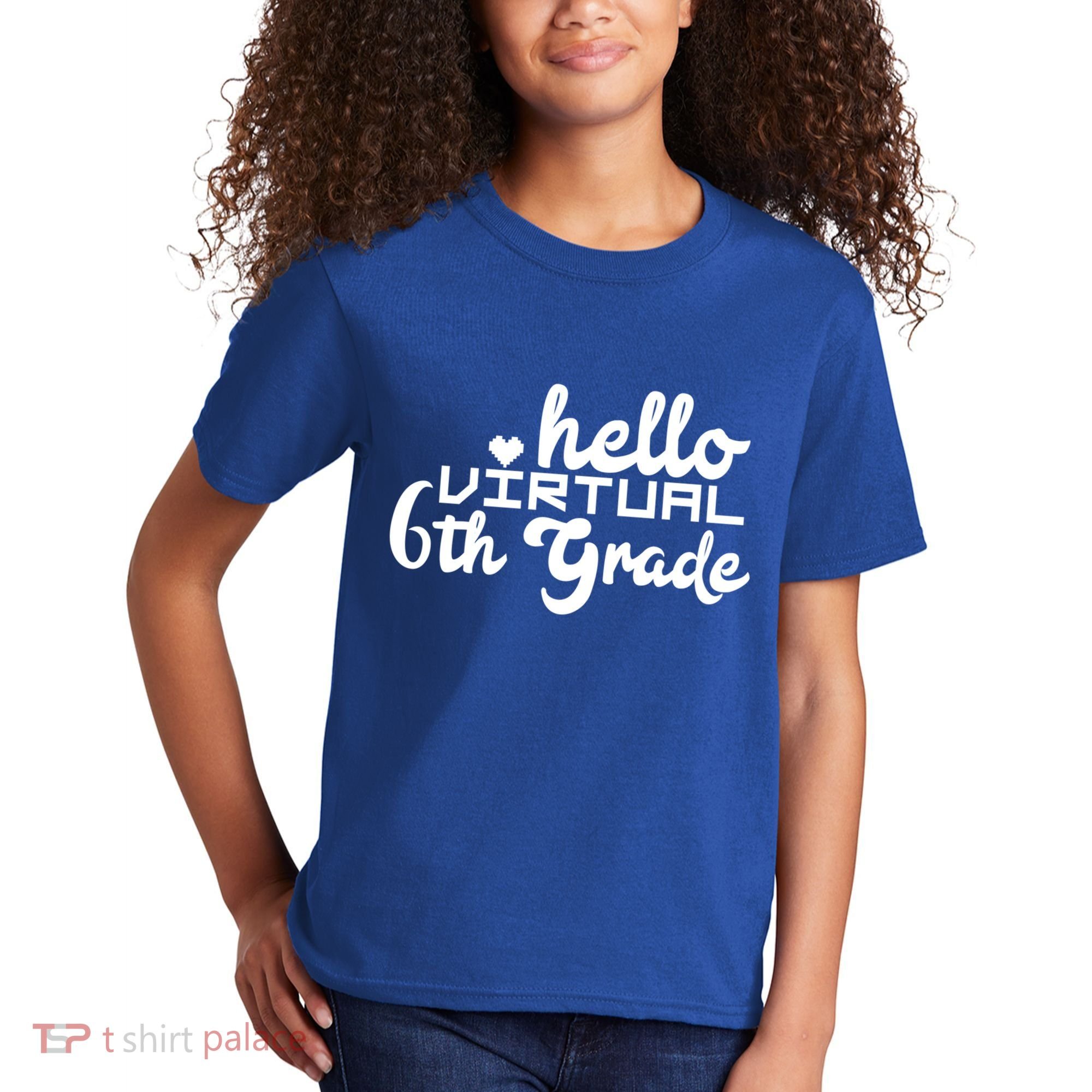 Hello Virtual 6Th Grade Distance Learning Sixth Grade Gift Kids T-Shirt