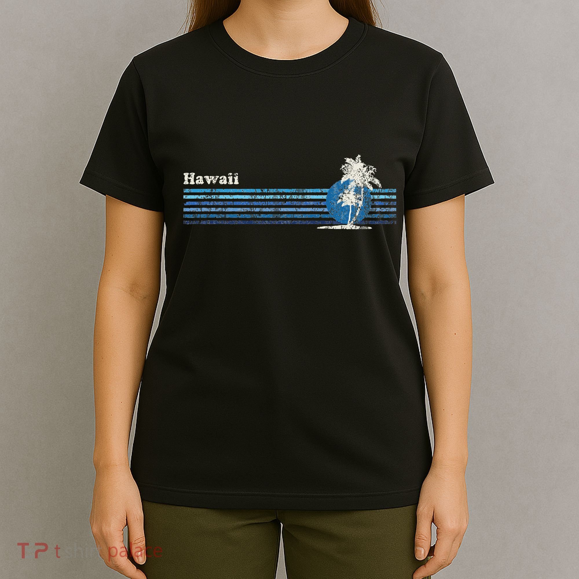 Hawaiian Vintage 80s Palm Trees Sunset T-Shirt