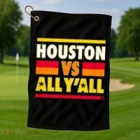 Houston Vs. All Y'all Houston Baseball Golf Towel thumb 1
