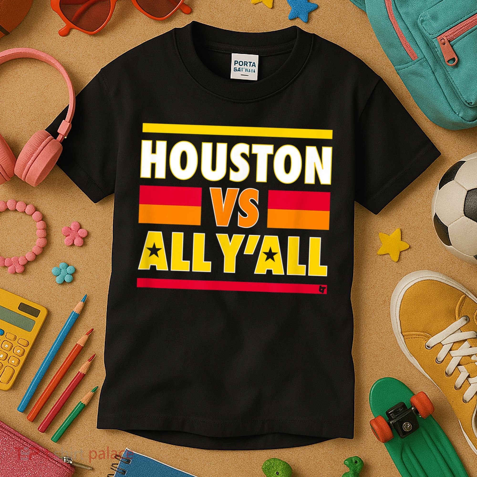Houston Vs. All Y'all Houston Baseball Kids T-Shirt