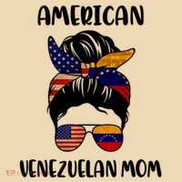 Half Venezuelan American Mom Messy Bun Flag Mothers Day Tote Bag thumb 4