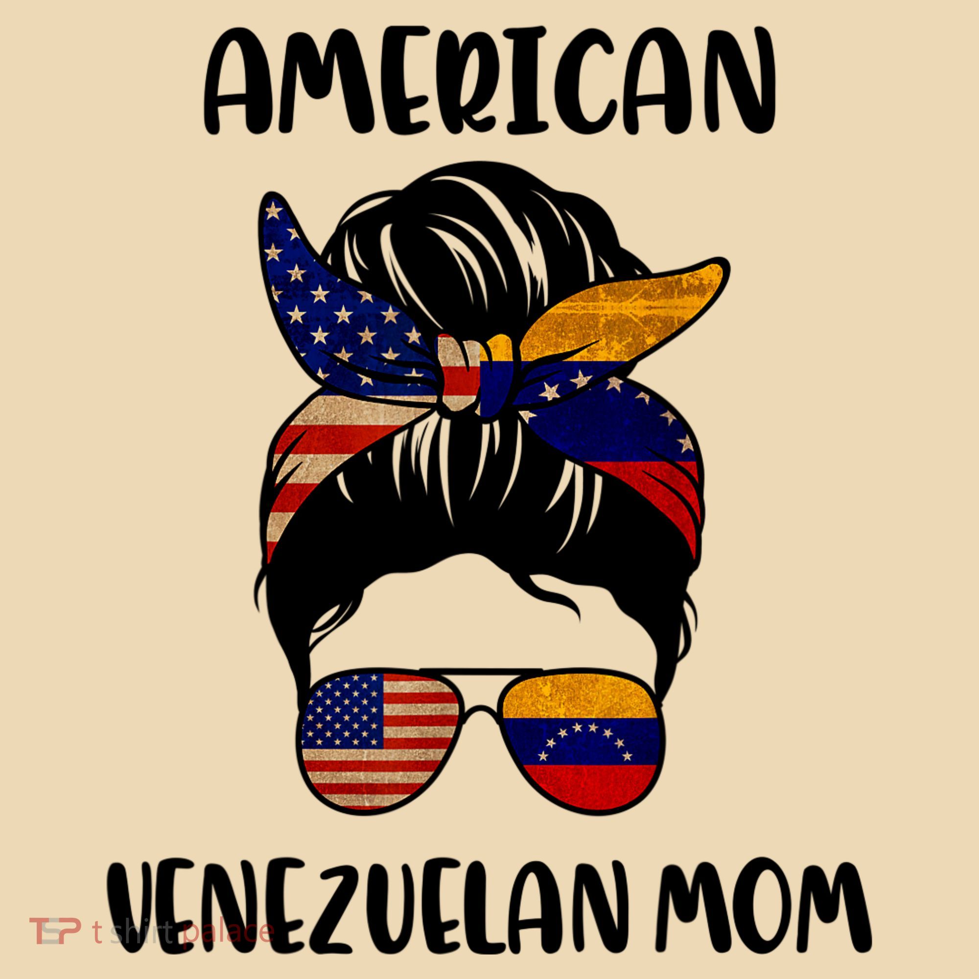Half Venezuelan American Mom Messy Bun Flag Mothers Day Tote Bag