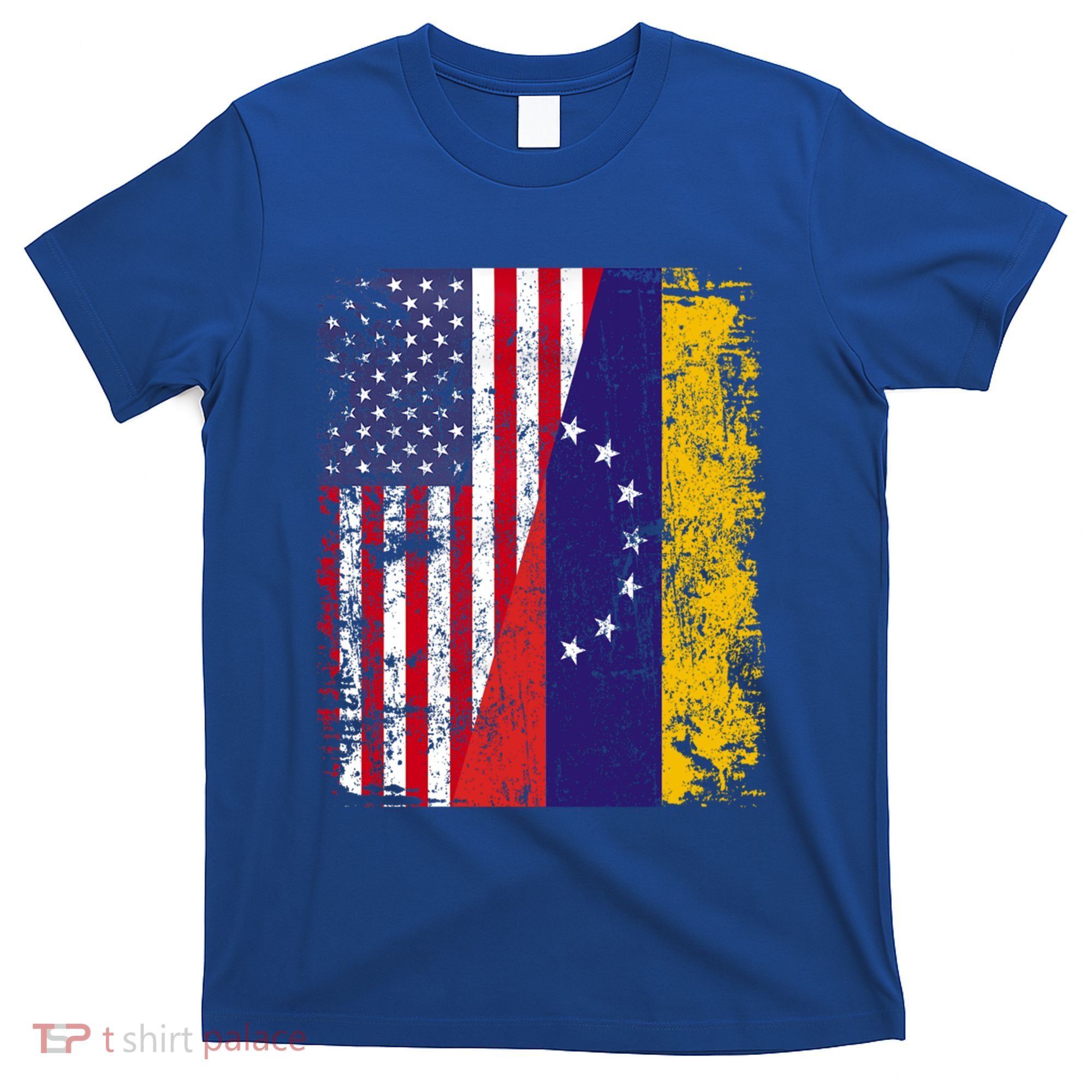 Half Venezuelan American Flags Venezuela Usa Vintage Cute Gift T-Shirt