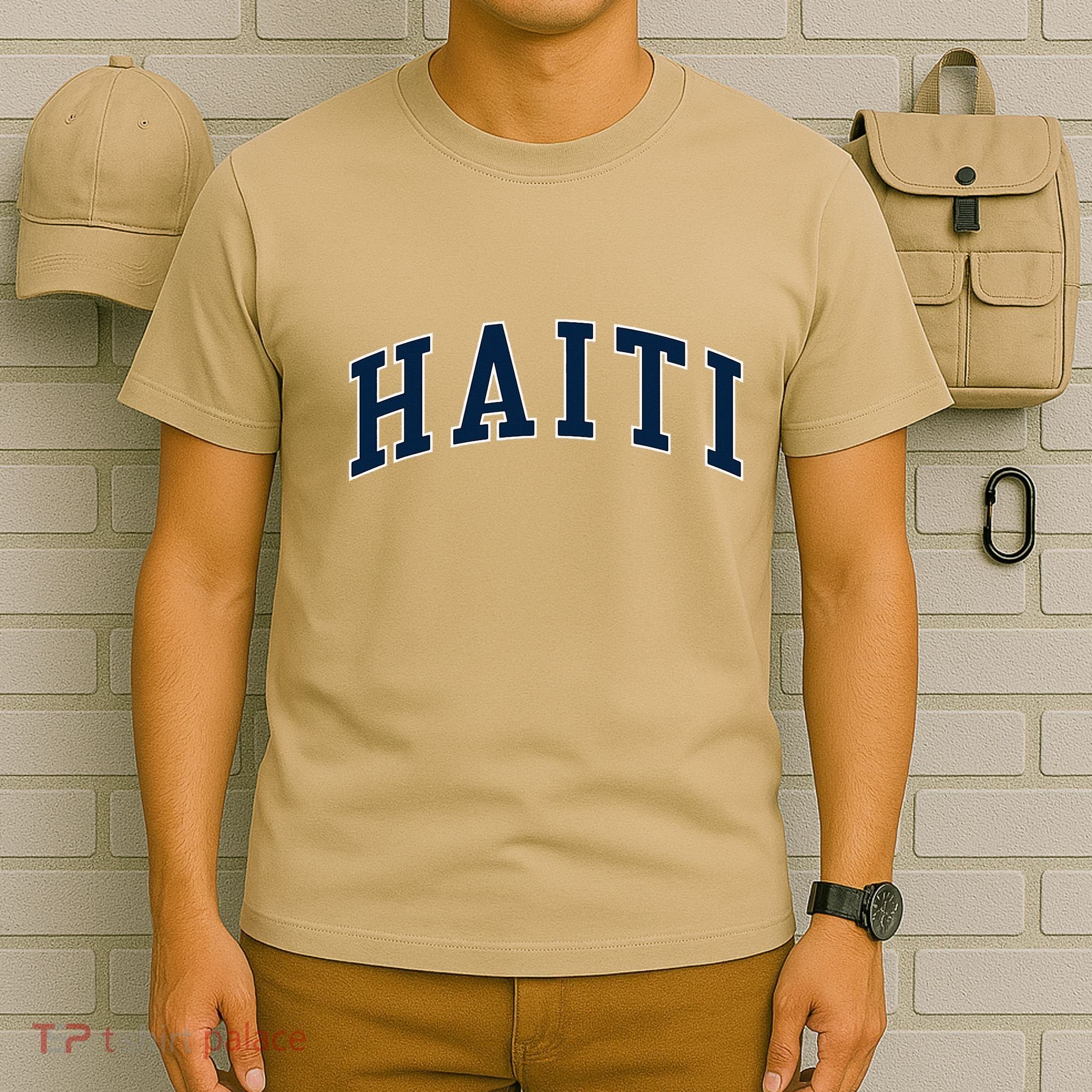 Haiti Vintage Atheltic College Style T-Shirt