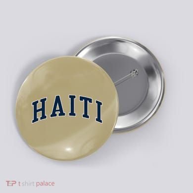 Haiti Vintage Atheltic College Style Button