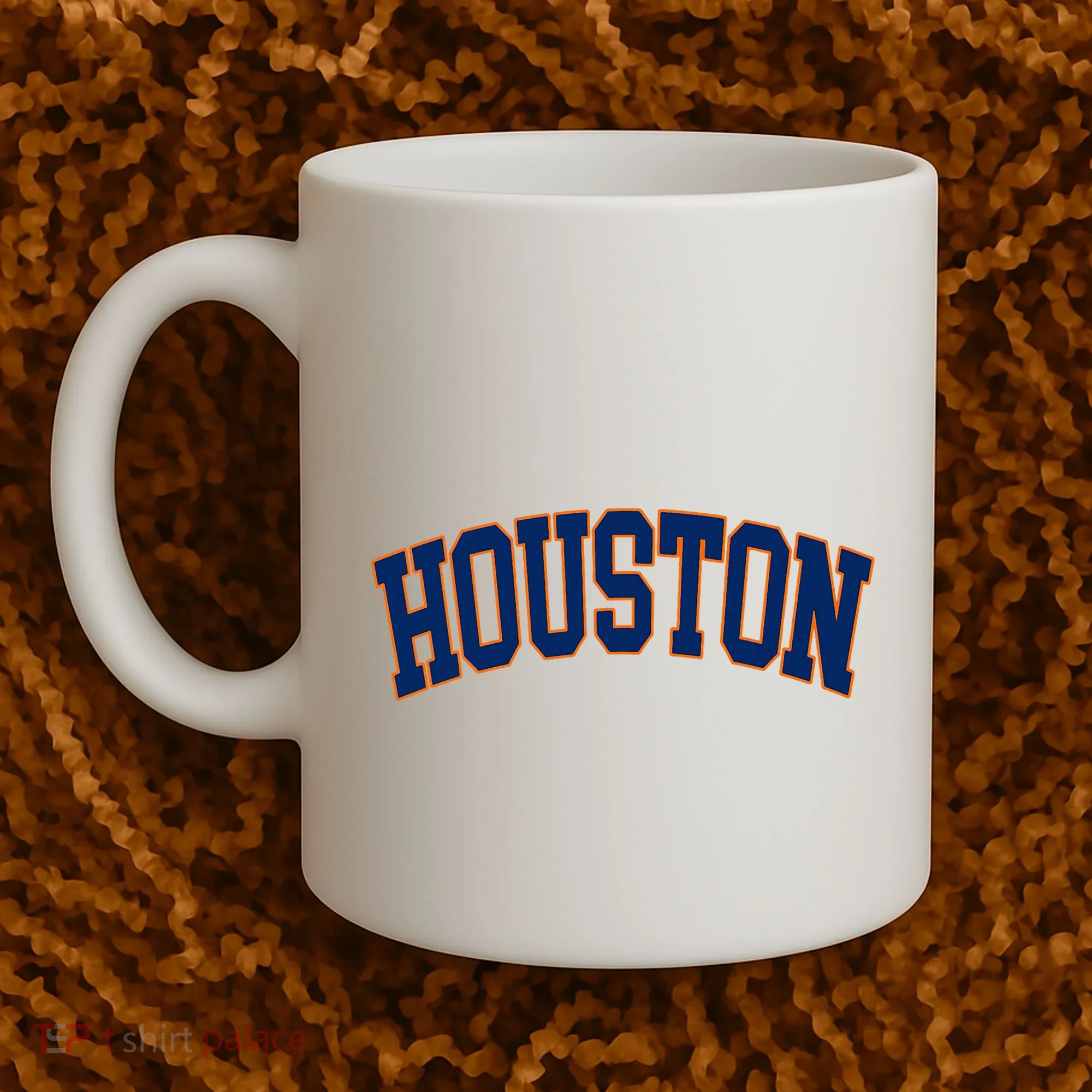 Houston Vintage Blue Orange Coffee Mug