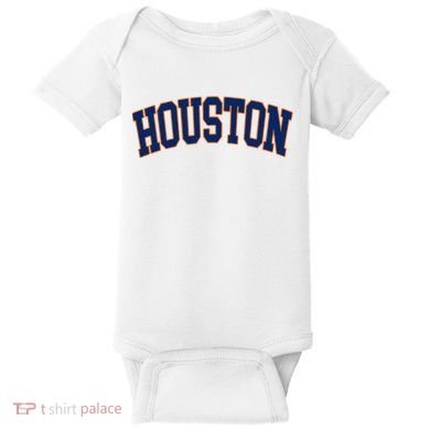 Houston Vintage Blue Orange Baby Bodysuit