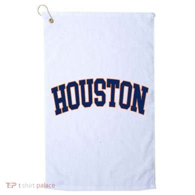 Houston Vintage Blue Orange Golf Towel