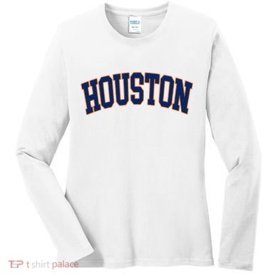Houston Vintage Blue Orange Women's Long Sleeve Shirt