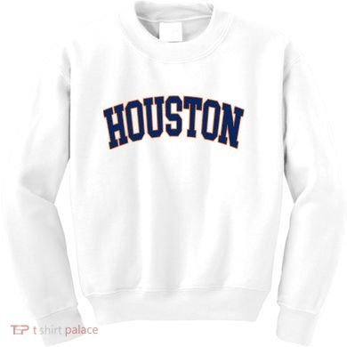 Houston Vintage Blue Orange Kids Sweatshirt